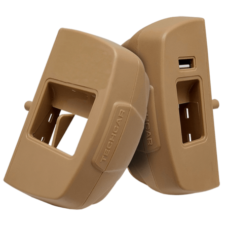 Moldura Universal 2P c/ USB Caramelo