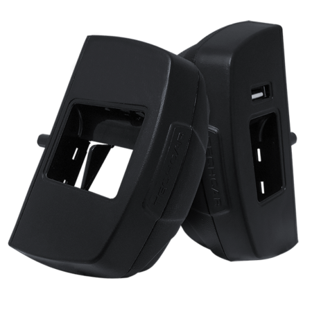 Moldura Universal 2P c/ USB Preta