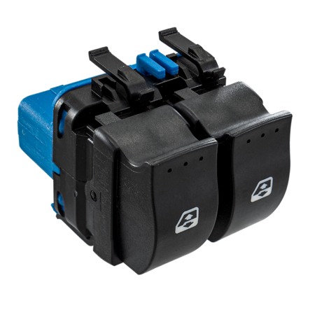Interruptor Duplo Sandero/ Duster Fundo Azul 10 Pinos Led Ambar